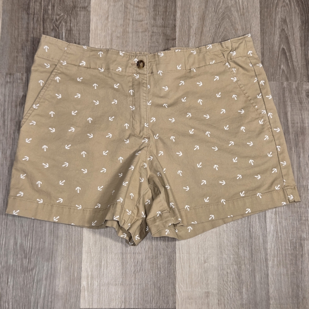 Nautica classic anchor print chino Shorts Size 14